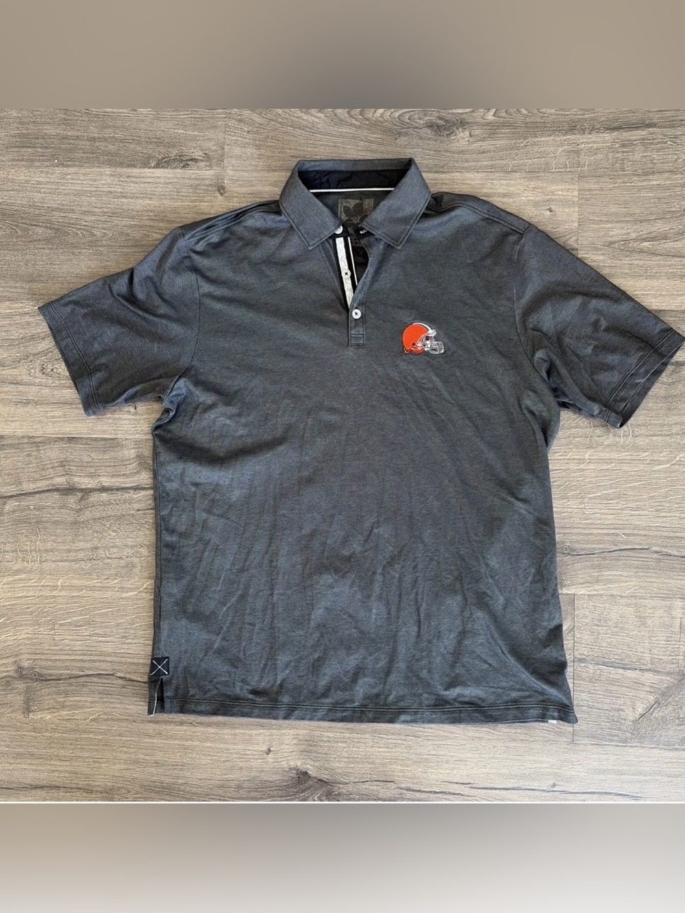 Tommy Bahama NFL Cleveland Browns Polo Golf Gray Stretch Shirt Mens M Football
